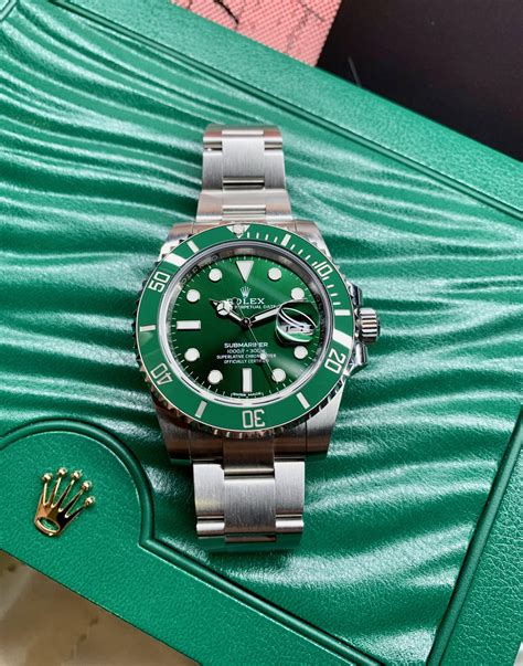 rolex submariner green dial 116610lv|Rolex hulk submariner retail price.